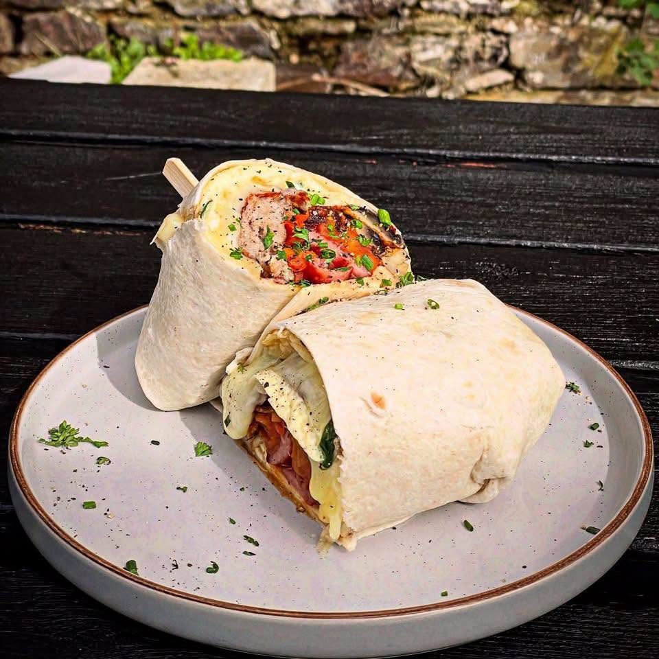 Breakfast Takeaway Bodmin wrap with egg bacon cheese and tomato from GRIDL